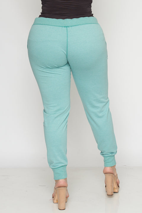 Plus Size Low-Rise  Sweatpants w/side Pockets  (PT560X) - Wholesale Fashion Couture 