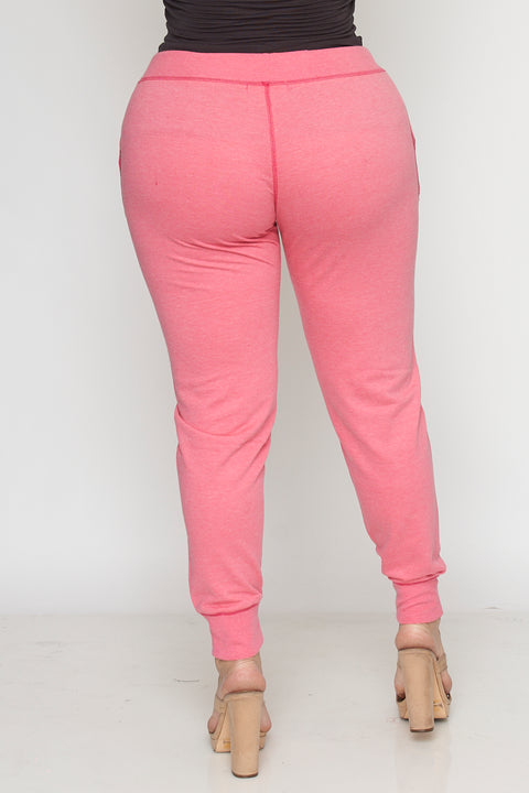 Plus Size Low-Rise  Sweatpants w/side Pockets  (PT560X) - Wholesale Fashion Couture 