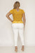 Plus Size Short Sleeve Lace Top -Undershirt Not Included (71838XL) Yellow / ( 1XL-2XL-3XL- 2-2-2)