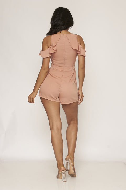 Sleeveless Romper W-Pockets (52905R) Blush / ( S-M-L- 2-2-2)