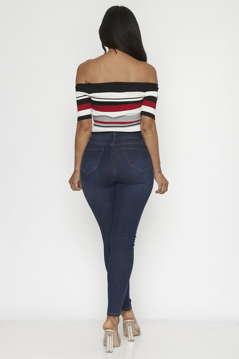 Off the shoulders Crop Top (SJL066) - Wholesale Fashion Couture 
