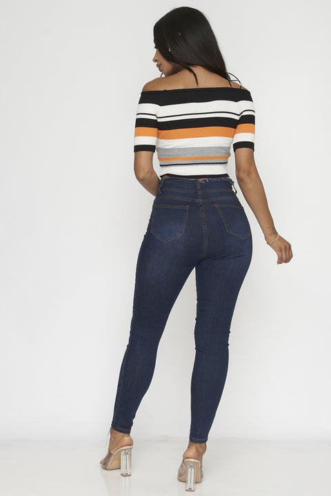 Off the shoulders Crop Top (SJL066) - Wholesale Fashion Couture 