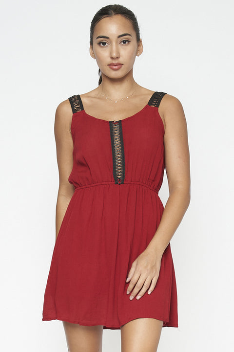 Dress (15D4030) Burgundy / ( M-L- 1-2)