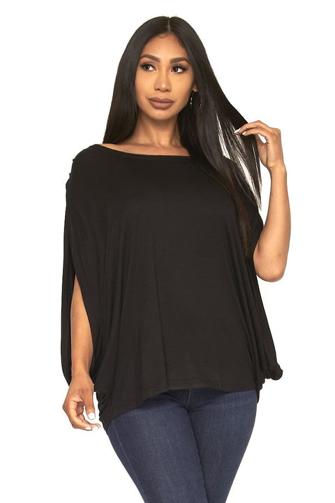 Breezy Scoop Neck Dropped Armhole Cape Style Tank Top (12174) - Wholesale Fashion Couture 
