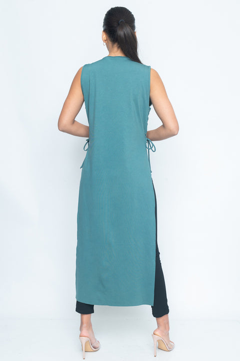Long Duster Cardigan (LUX10652) Sea-Green / ( S-M-L- 1-2-2)
