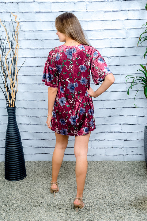 Floral Printed Mini Dress (LD42688) - Wholesale Fashion Couture 