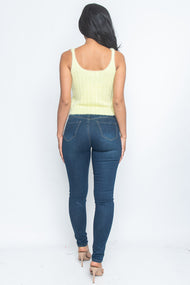 Crop Top Sleeveless In Lime (SS2943) - Wholesale Fashion Couture inc