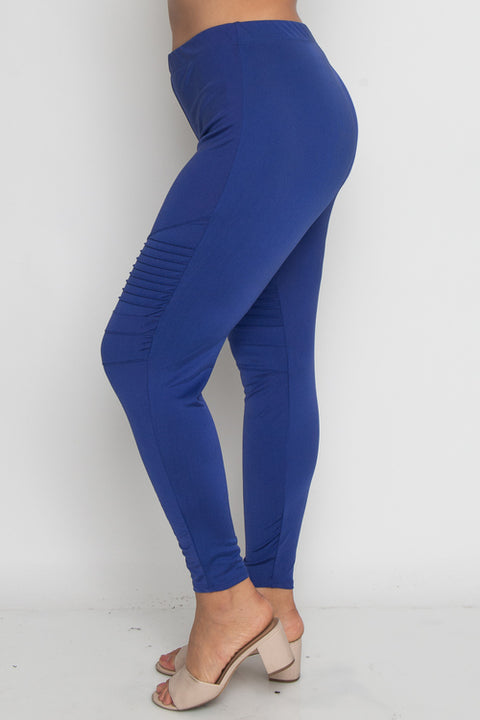 Plus Size Legging (JP12204) Royal / ( 1XL-2XL-3XL- 1-3-2)