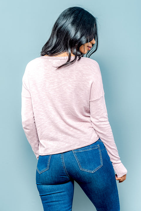 Heathered V Neck Button Down Top/Sweater with Tie Front Option (9461WE) - Wholesale Fashion Couture 