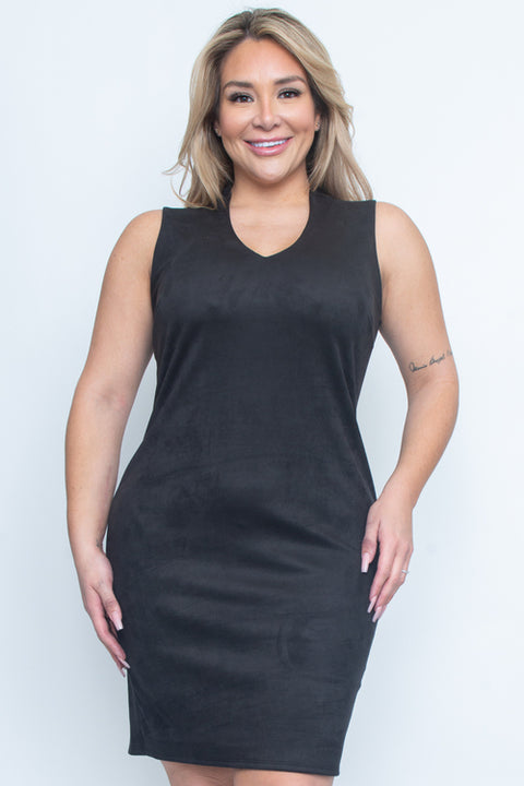 Plus Size Midi Dress (Z9635) Black / ( 1XL-2XL-3XL- 1-1-1)
