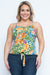 Mutty Plus Size Sleeve Less Top (ZA0194P10) Lime / ( 1x-2x-3x- 1-1-1)
