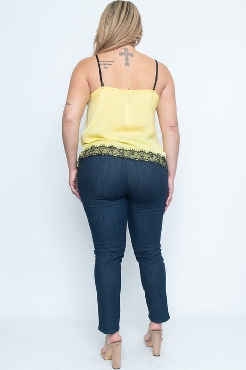 Sleeve Less Top (ZB8924S) Yellow (1X-2X-3X - 2-2-2)