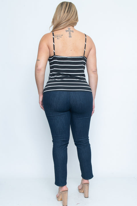 Plus Sleeve Less Top (ZA0194P) Black / ( 1X-2X-3X- 1-1-1)