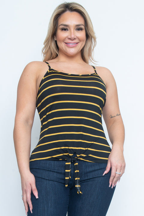 Plus Sleeve Less Top (ZA0194P) Yellow / ( 1X-2X-3X- 1-1-1)