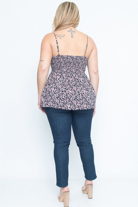 Plus Size Sleeve Less Top (ZB10324F5) Black / ( 1X-2X-3X- 2-1)