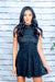 Lace Mini Dress Full Lining (DYD1153) Black / ( XS-S-M-L- 1-2-2-1)