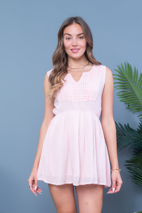 Mini Dress (MB-1061) Pink / (S,M,L - 2,2,2)