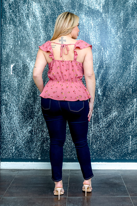 Plus Size Top (ZB10421F) Mauve / (1X-2X-3X - 1-1-1)