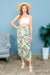 Tropical Print Skirt (D20380-LW571) Ivory / (S-M-L - 2-2-2)
