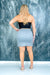 Plus Size Skirt (ZA3870B) Blue / (1X-2X-3X - 2-2-2)