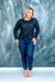 Plus Size Long Sleeve Sweater Top with Tied Front (ZA3586B) - Wholesale Fashion Couture 