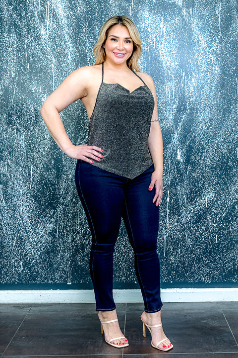 Plus Size Sleeveless Top (ZA3680) Black / (1X-2X-3X - 2-2-2)