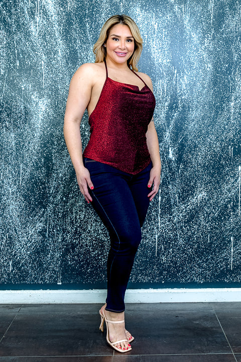Plus Size Sleeveless Top (ZA3680) Red / (1X-2X-3X - 2-2-2)