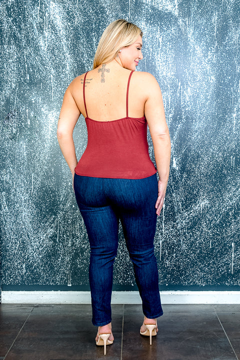 Plus Size Sleeveless Top (ZA3680) Red / (1X-2X-3X - 2-2-2)