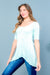 3/4 Sleeve Handkerchief Hem Top (DK3427) - Wholesale Fashion Couture 
